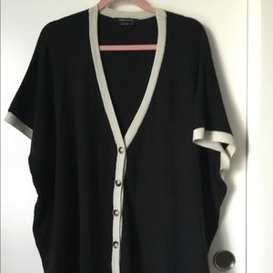 BCBGMAXAZRIA Black Poncho Cardigan